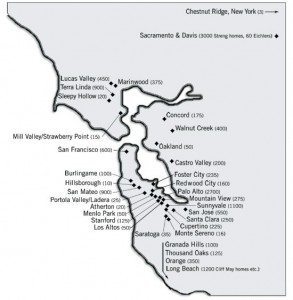 Eichler Homes Bay Area Map