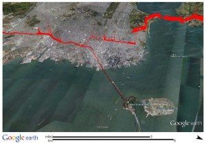 Magnetic Field Map Golden Gate Bridge SF Bay Bridge