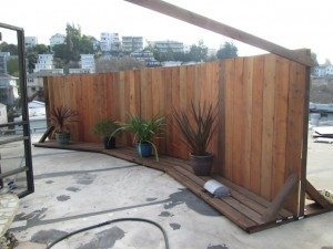 Privacy Fence with RF shielding material